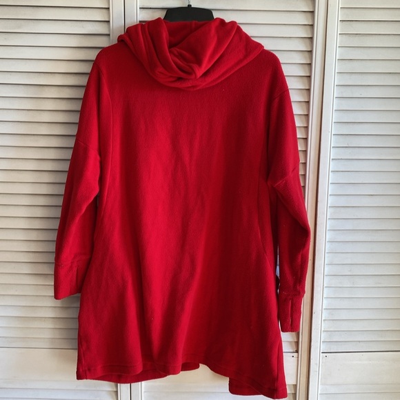 Cuddl Duds size, small/medium, red, hooded fleece robe jacket - Picture 4 of 4